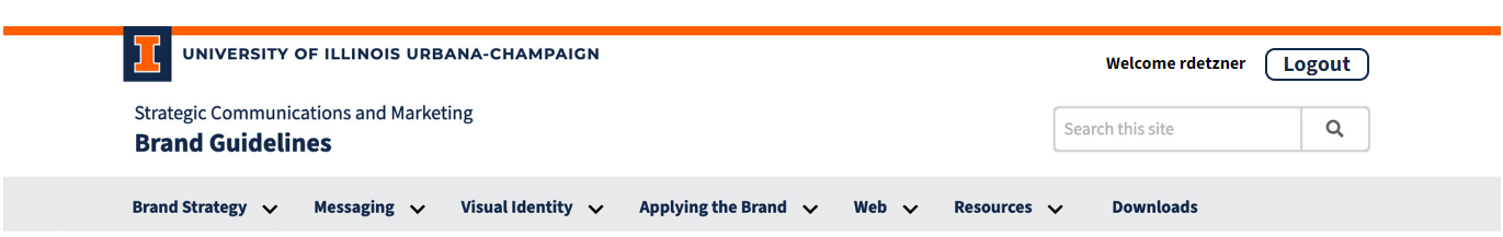 brand guidelines header
