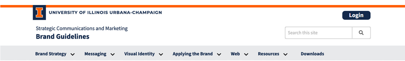 brand guidelines header
